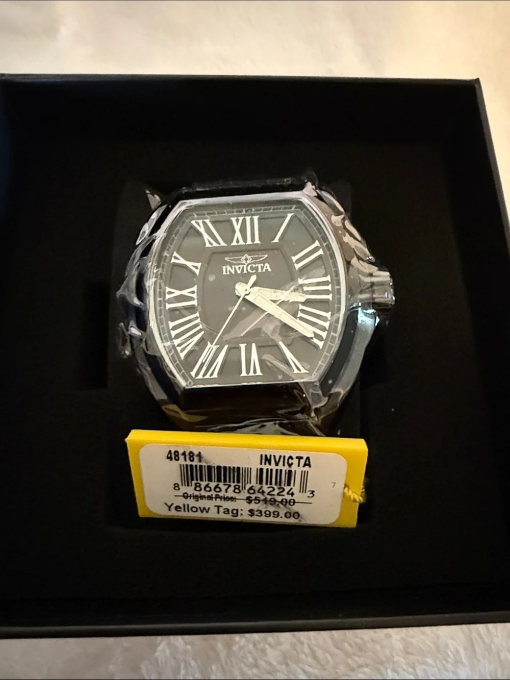 Invicta Black and White Roman Numeral Men's Watch